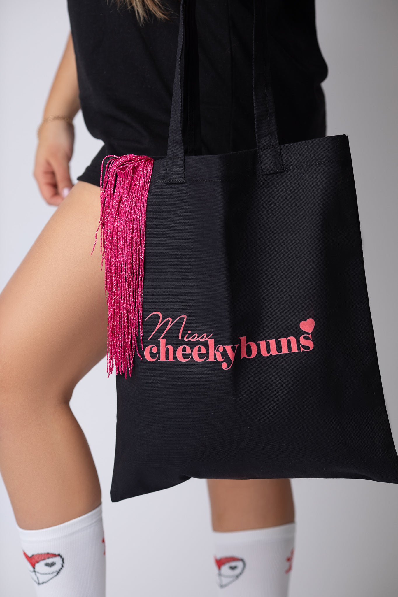 dancewear london for women. twerk clothes, twerk shorts. booty shorts, chain shorts, cut out twerk shorts, dance costume. twerk outfit. pole dance outfit, best twerk shorts. festival wear, tote bag, black tote bag, dancer tote bag.